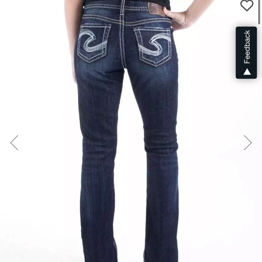 SILVER Natsuki Boot Stretch Jean Darkwash W27/L29 Comfy Denim Jeans RETAIL $85 - Picture 3 of 15
